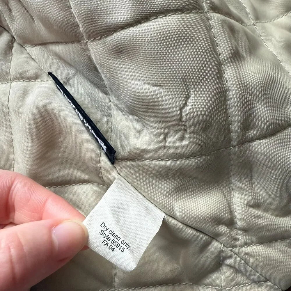 J. CREW MERCANTILE WOMENS SIZE XS TAN CITY COAT ZIP WOOL BLEND NEUTRAL JACKET